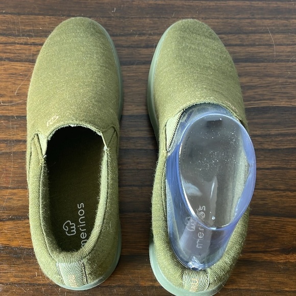 NWOT Merinos olive army green slip on sneakers wool handmade comfort women’s 6 - Picture 6 of 10